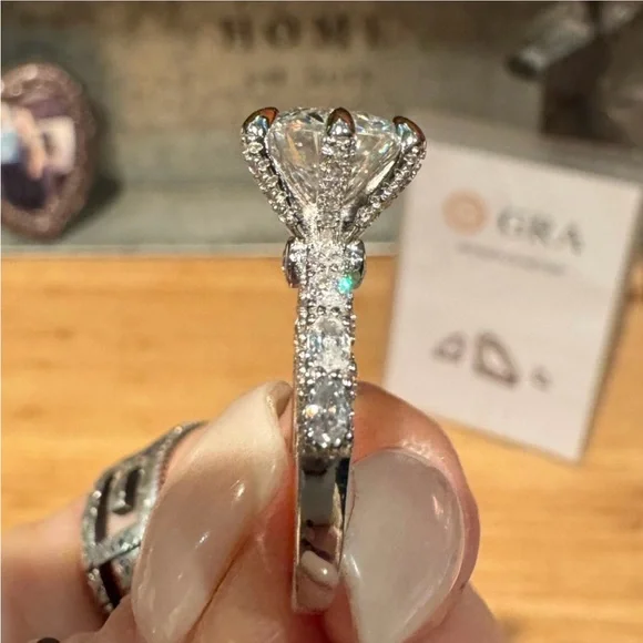 3 Carat Moissanite Ring Size 6 - Picture 2 of 9